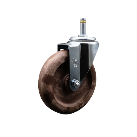Service Caster 5'' High Temp Glass Filled Nylon Wheel Swivel 7/16'' Grip Ring Stem Caster SCC-GR20S514-GFNSHT-716138